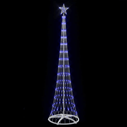 Árvore de Natal - Pinheiro de Natal LED com 290 LEDs Azul 70 x 70 x 250 cm Metal