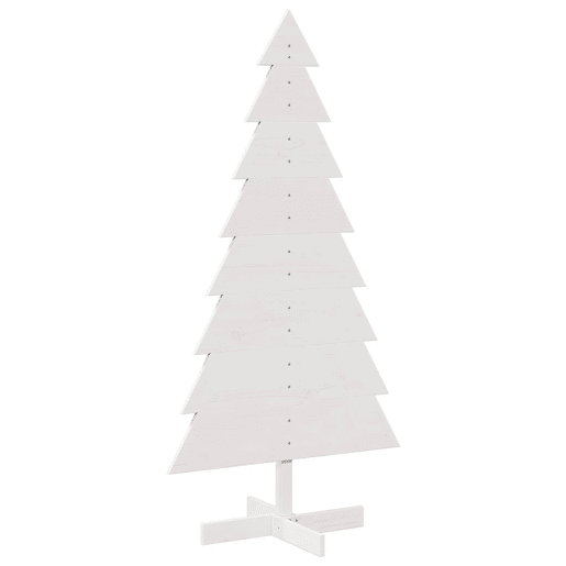 Árvore de Natal - Pinheiro de Natal decorativa 150cm madeira de pinho maciça branco