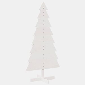 Árvore de Natal - Pinheiro de Natal decorativa 150cm madeira de pinho maciça branco