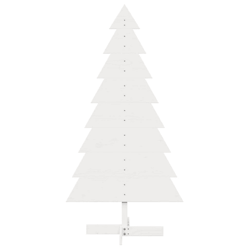 Árvore de Natal - Pinheiro de Natal decorativa 150cm madeira de pinho maciça branco