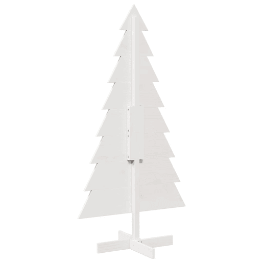 Árvore de Natal - Pinheiro de Natal decorativa 150cm madeira de pinho maciça branco
