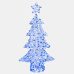 Árvore de Natal - Pinheiro de Natal com 160 LEDs Azul 150 cm Acrílo