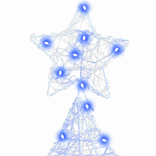 Árvore de Natal - Pinheiro de Natal com 160 LEDs Azul 150 cm Acrílo