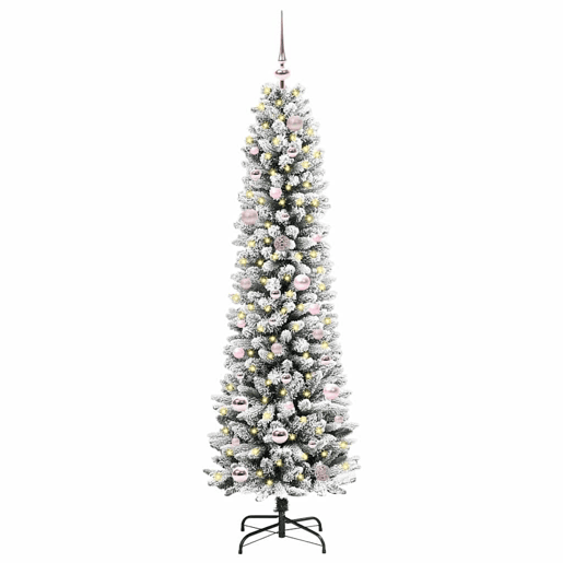 Árvore de Natal - Pinheiro de Natal Artificial com 150 LEDs Verde e branco 150 cm