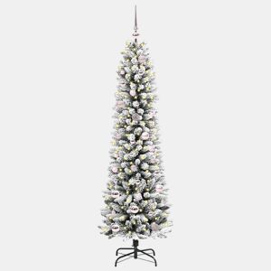 Árvore de Natal - Pinheiro de Natal Artificial com 150 LEDs Verde e branco 150 cm