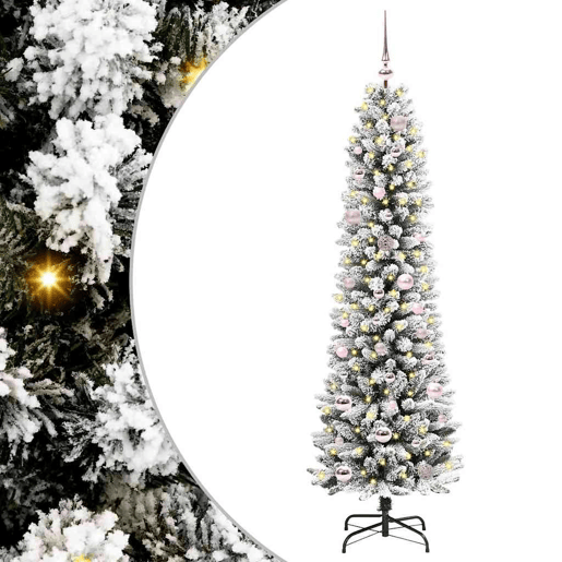 Árvore de Natal - Pinheiro de Natal Artificial com 150 LEDs Verde e branco 150 cm