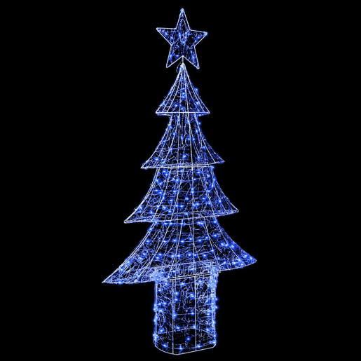 Árvore de Natal - Pinheiro de Natal com 240 LEDs Azul 180 cm Acrílo