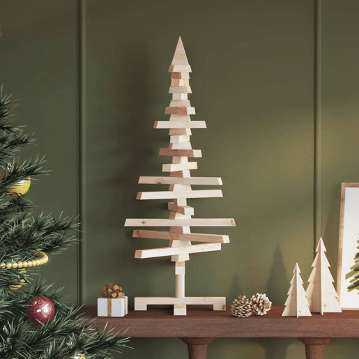 Árvore de Natal - Pinheiro de Natal decorativa 90 cm madeira de pinho maciça