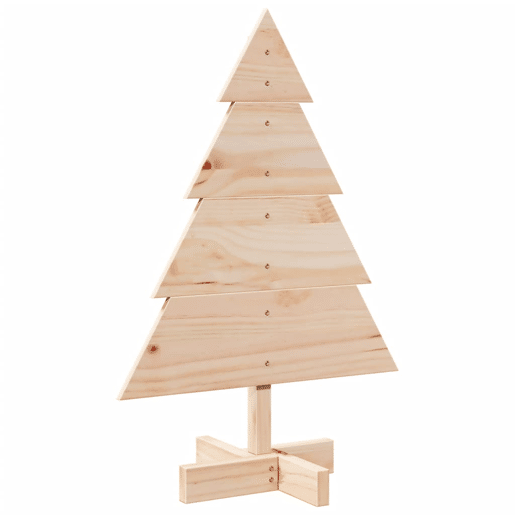 Árvore de Natal - Pinheiro de Natal em madeira decorativa 70 cm madeira maciça