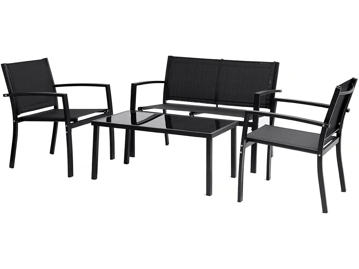 Conjunto de muebles bajos de jardín "Lino" - 4 plazas