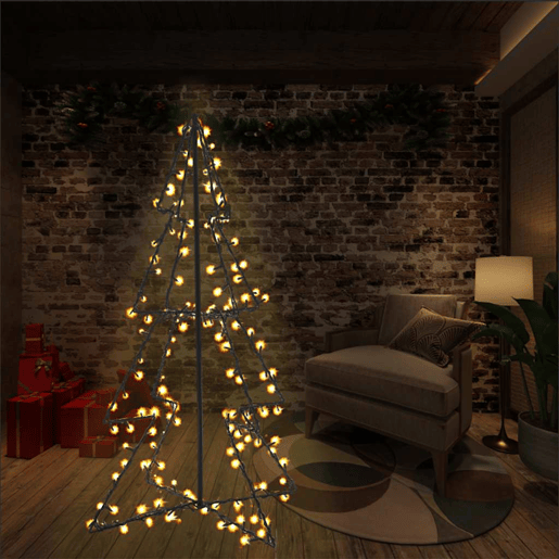 Árvore de Natal - Pinheiro de Natal em cone 160 LEDs 78x120 cm interior e exterior Árvore de Natal - Pinheiro de Natal em cone 160 LEDs 78x120 cm interior e exterior