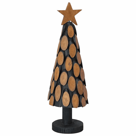 Árvore de Natal - Pinheiro de Natal Castanho 60 cm Madeira de teca maciça