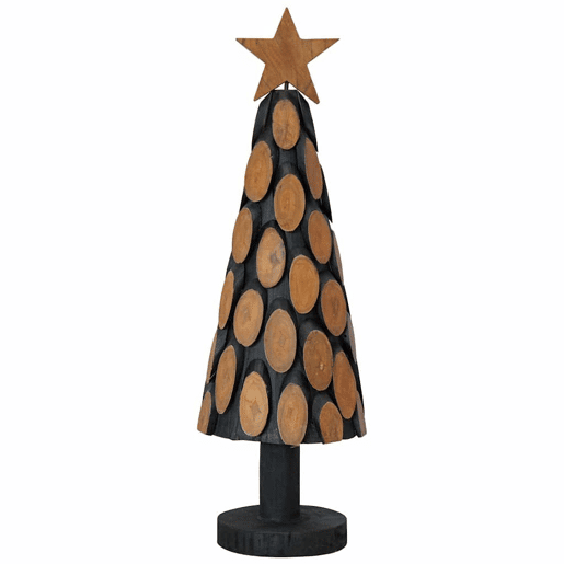 Árvore de Natal - Pinheiro de Natal Castanho 60 cm Madeira de teca maciça