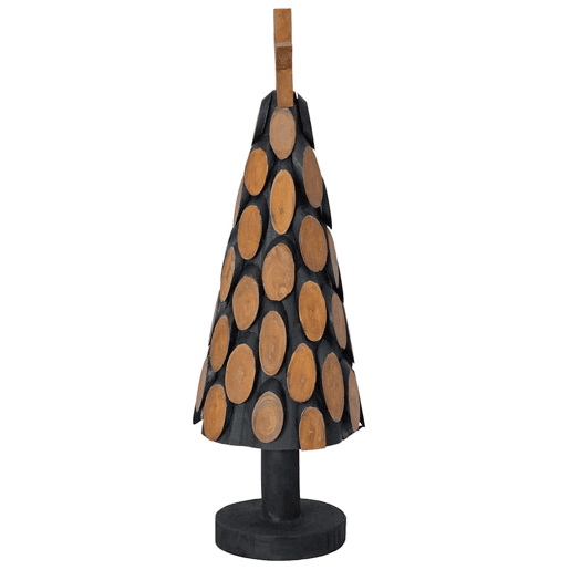 Árvore de Natal - Pinheiro de Natal Castanho 60 cm Madeira de teca maciça