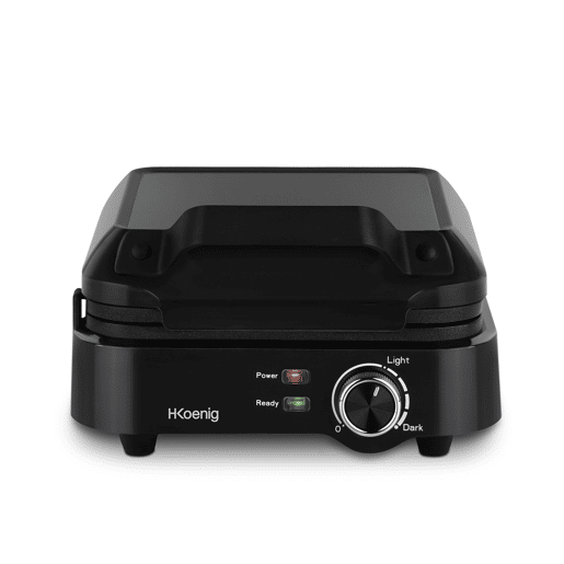 Gofrera compacta H.Koenig, 2 placas 8,5 x 14,5 cm, 1200 W, negra