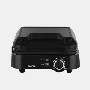 Gofrera compacta H.Koenig, 2 placas 8,5 x 14,5 cm, 1200 W, negra