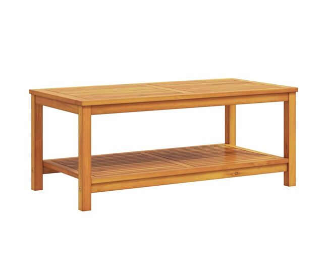 Mesa de Café Marrón 70 x 40 x 45 cm madera maciza de acacia