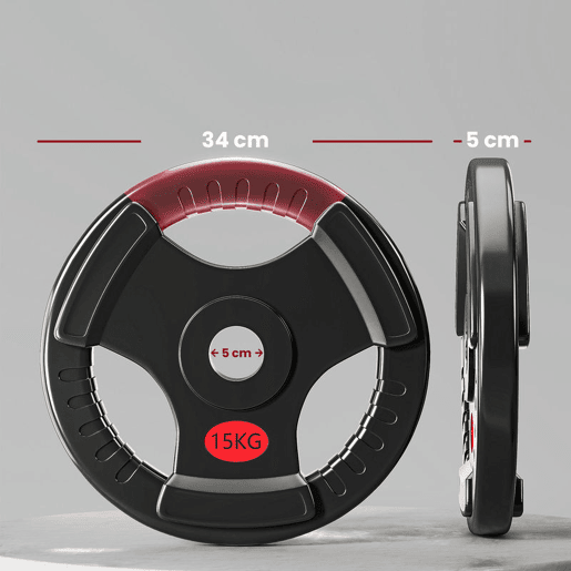 SPORTNOW Discos de Pesos com Orifício de Ø50 mm 2 Discos de 15 kg com Anel Interior de Aço e Triplo Aperto para Halteres e Barras Treino Fitness em Casa Ginásio Ø34x5 cm Preto SPORTNOW Discos de Pesos com Orifício de Ø50 mm 2 Discos de 15 kg com Anel Interior de Aço e Triplo Aperto para Halteres e Barras Treino Fitness em Casa Ginásio Ø34x5 cm Preto