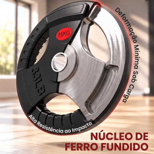 SPORTNOW Discos de Pesos com Orifício de Ø50 mm 2 Discos de 15 kg com Anel Interior de Aço e Triplo Aperto para Halteres e Barras Treino Fitness em Casa Ginásio Ø34x5 cm Preto SPORTNOW Discos de Pesos com Orifício de Ø50 mm 2 Discos de 15 kg com Anel Interior de Aço e Triplo Aperto para Halteres e Barras Treino Fitness em Casa Ginásio Ø34x5 cm Preto
