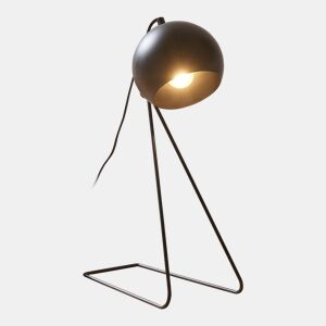 Candeeiro de mesa Oldibro abajur esférico metal 45x28x15 cm Preto lux.pro