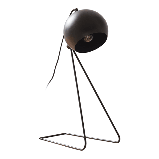 Candeeiro de mesa Oldibro abajur esférico metal 45x28x15 cm Preto lux.pro
