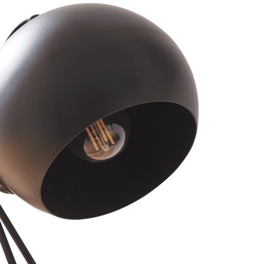 Candeeiro de mesa Oldibro abajur esférico metal 45x28x15 cm Preto lux.pro