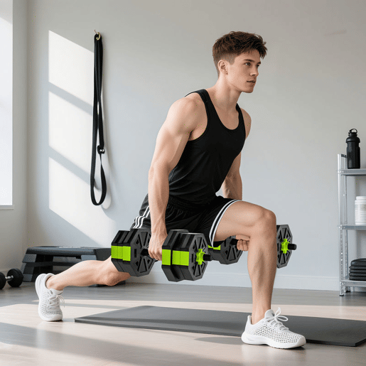 SPORTNOW Conjunto de Halteres Ajustáveis 4 em 1 20 kg Conjunto de Pesos Utilizado como Kettlebell Barra Halteres ou Suporte para Flexões Equipamento de Fitness para Homens e Mulheres Ginásio em Casa