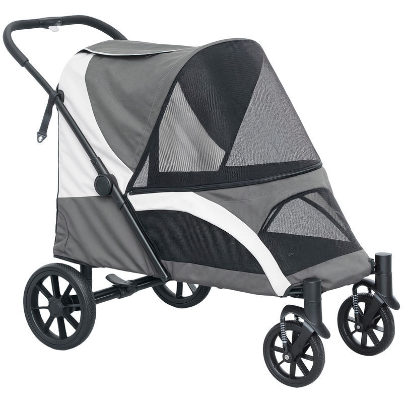 Carrito para Perro Tela Oxford, Acero PawHut