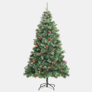 Árvore de Natal - Pinheiro de Natal artificial articulada c pinhas e bagas 210 cm