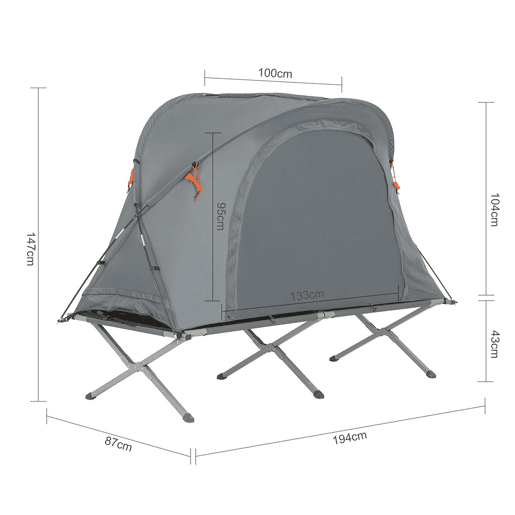SoBuy Cama de acampamento, cama de camping, Estanislau OGS60-HG