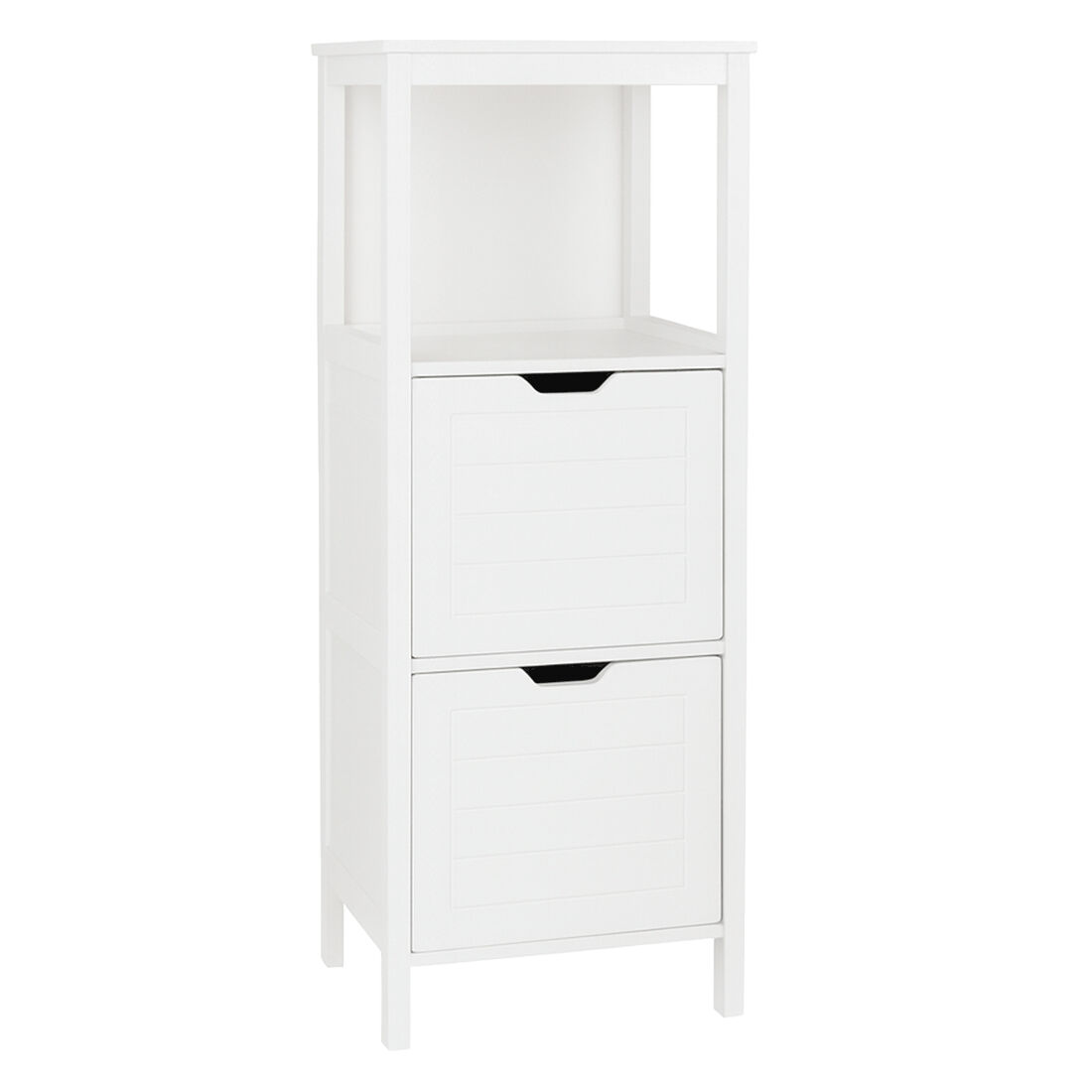 Mueble auxiliar baño con cajones y estantes abiertos Hades