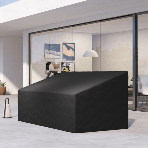 Outsunny Capa Protetora para Móveis de Jardim Cobertura de Móveis de Tecido Oxford 600D Impermeável para Sofás Bancos 218x111x63-101 cm Preto