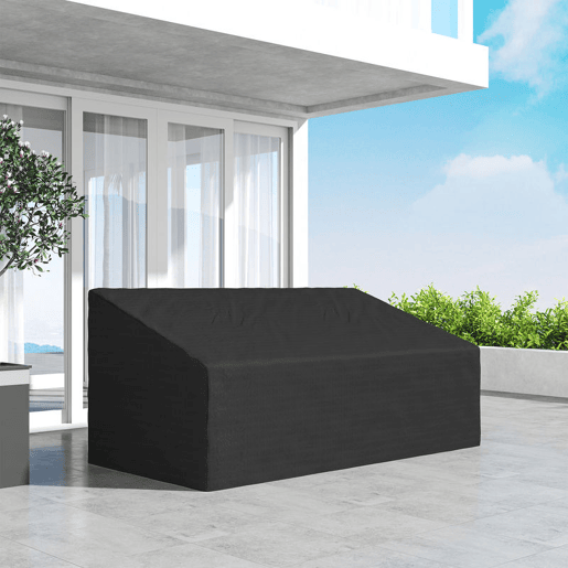 Outsunny Capa Protetora para Móveis de Jardim Cobertura de Móveis de Tecido Oxford 600D Impermeável para Sofás Bancos 218x111x63-101 cm Preto