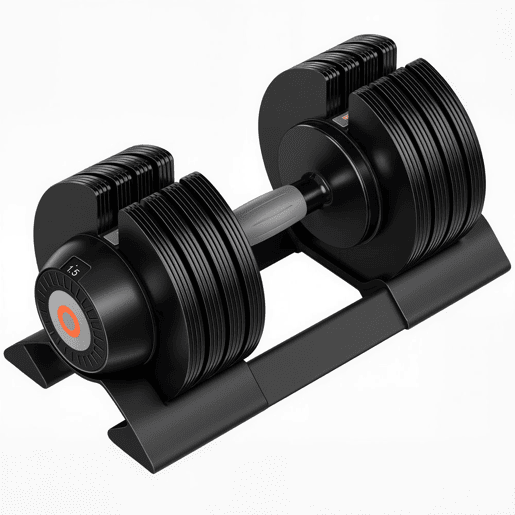 SPORTNOW Conjunto de Pesos Ajustável de 20 kg Haltere para Exercício com Ajuste Rápido de Peso com Base de Armazenamento e Pega Antiderrapante para Treino em Casa e Ginásio Ø18x37 cm Preto