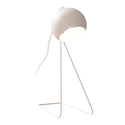 Candeeiro de mesa Oldibro abajur esférico metal 45x28x15 cm Branco lux.pro