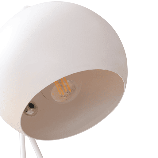Candeeiro de mesa Oldibro abajur esférico metal 45x28x15 cm Branco lux.pro