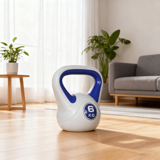 SPORTNOW Kettlebell 6 kg Peso Russo com Revestimento de PU e Enchimento de Areia para Treinamento em Casa Ginásio 20x13x22 cm Roxo e Cinza