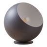 Candeeiro de mesa Lukkodso 1xE27 abajur esférico metal Ø20x20 cm Cinzento lux.pro