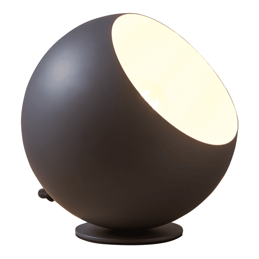 Candeeiro de mesa Lukkodso 1xE27 abajur esférico metal Ø20x20 cm Cinzento lux.pro