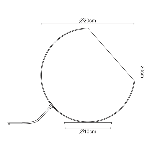 Candeeiro de mesa Lukkodso 1xE27 abajur esférico metal Ø20x20 cm Cinzento lux.pro