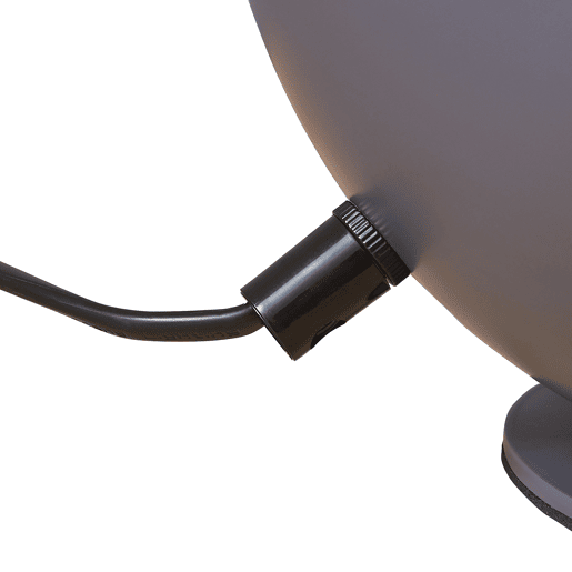 Candeeiro de mesa Lukkodso 1xE27 abajur esférico metal Ø20x20 cm Cinzento lux.pro