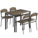 Conjunto de Comedor MDF, Metal HOMCOM, hogar - muebles de comedor Conjunto de Comedor MDF, Metal HOMCOM, hogar - muebles de comedor Marrón