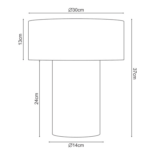 Candeeiro de mesa Kömn E27 metal 37x30x30 cm castanho lux.pro