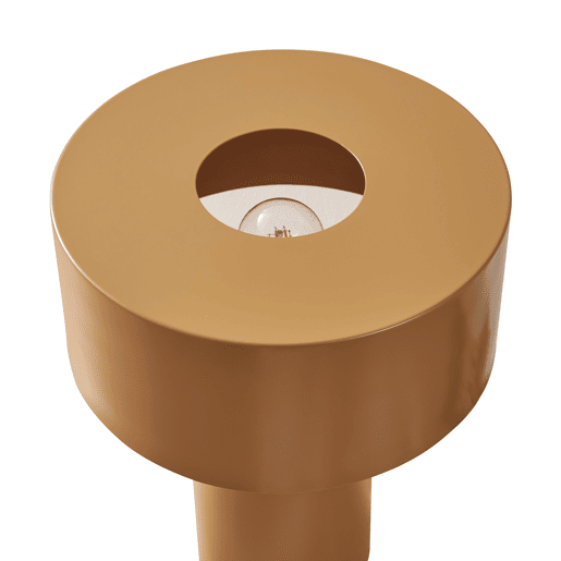 Candeeiro de mesa Kömn E27 metal 37x30x30 cm castanho lux.pro