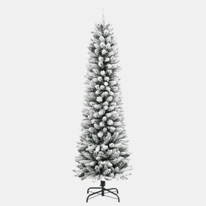 Árvore de Natal - Pinheiro de Natal artificial fina com neve PVC e PE 180 cm