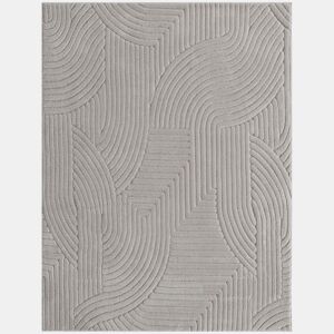 HOMCOM Tapete Sala de Estar 160x230 cm Tapete Pelo Curto Estilo Moderno Base Antiderrapante Tecida à Máquina Tapete para Sala de Estar Quarto Sala de Jantar Cinzento