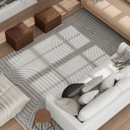 HOMCOM Tapete Sala de Estar 160x230 cm Tapete Pelo Curto Estilo Moderno Base Antiderrapante Tecida à Máquina Tapete para Sala de Estar Quarto Sala de Jantar Cinzento