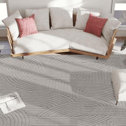 HOMCOM Tapete Sala de Estar 160x230 cm Tapete Pelo Curto Estilo Moderno Base Antiderrapante Tecida à Máquina Tapete para Sala de Estar Quarto Sala de Jantar Cinzento