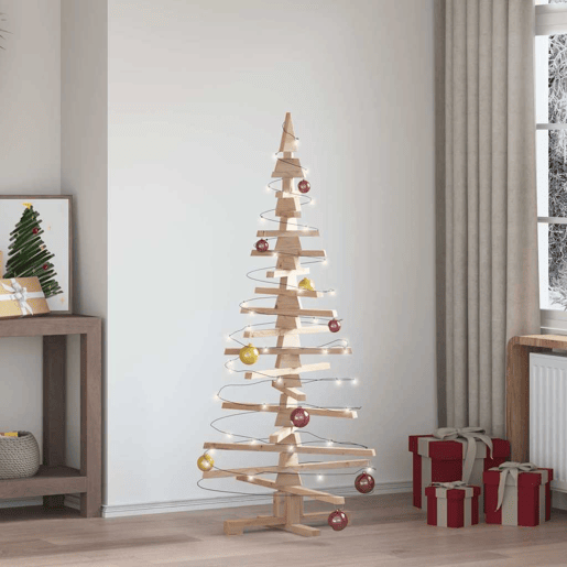 Árvore de Natal - Pinheiro de Natal de madeira para decoração 150 cm madeira maciça pinho