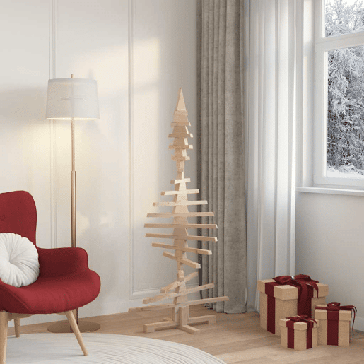 Árvore de Natal - Pinheiro de Natal de madeira para decoração 150 cm madeira maciça pinho